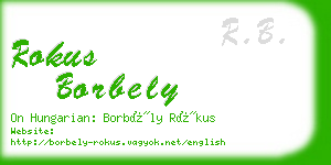 rokus borbely business card